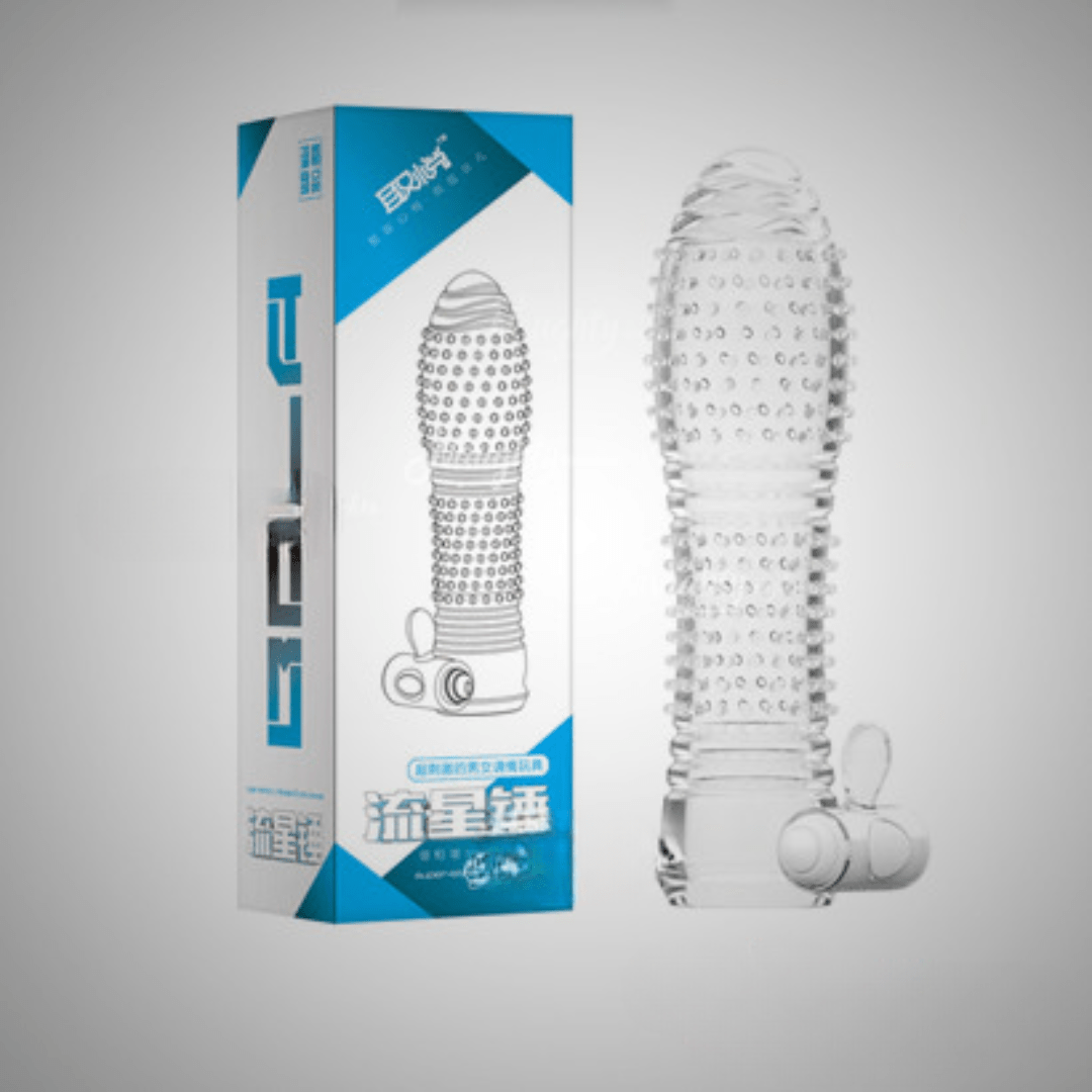 Extra Dotted Penis Sleeve With Vibrating Bullet