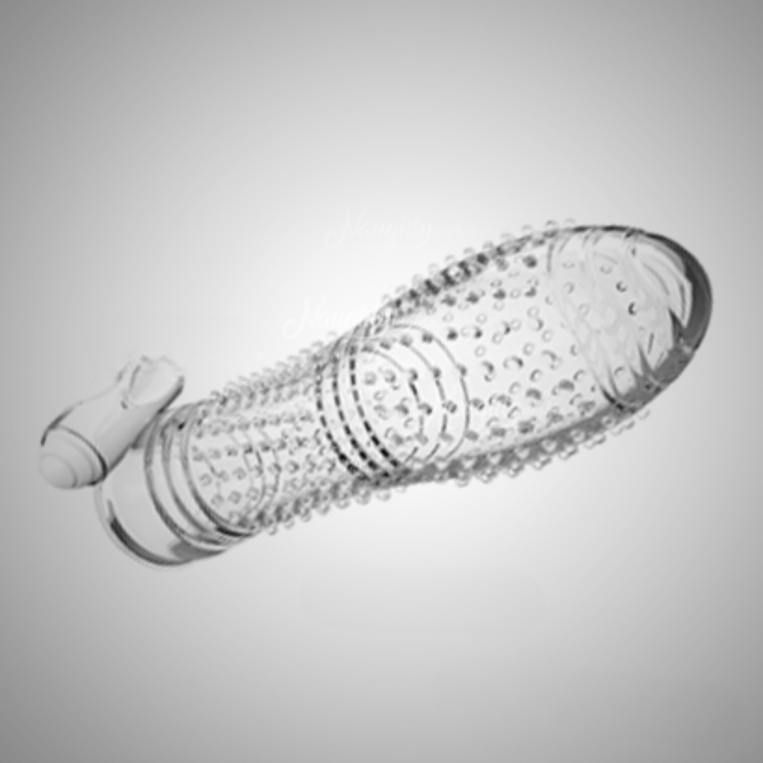 Extra Dotted Penis Sleeve With Vibrating Bullet - Image 3
