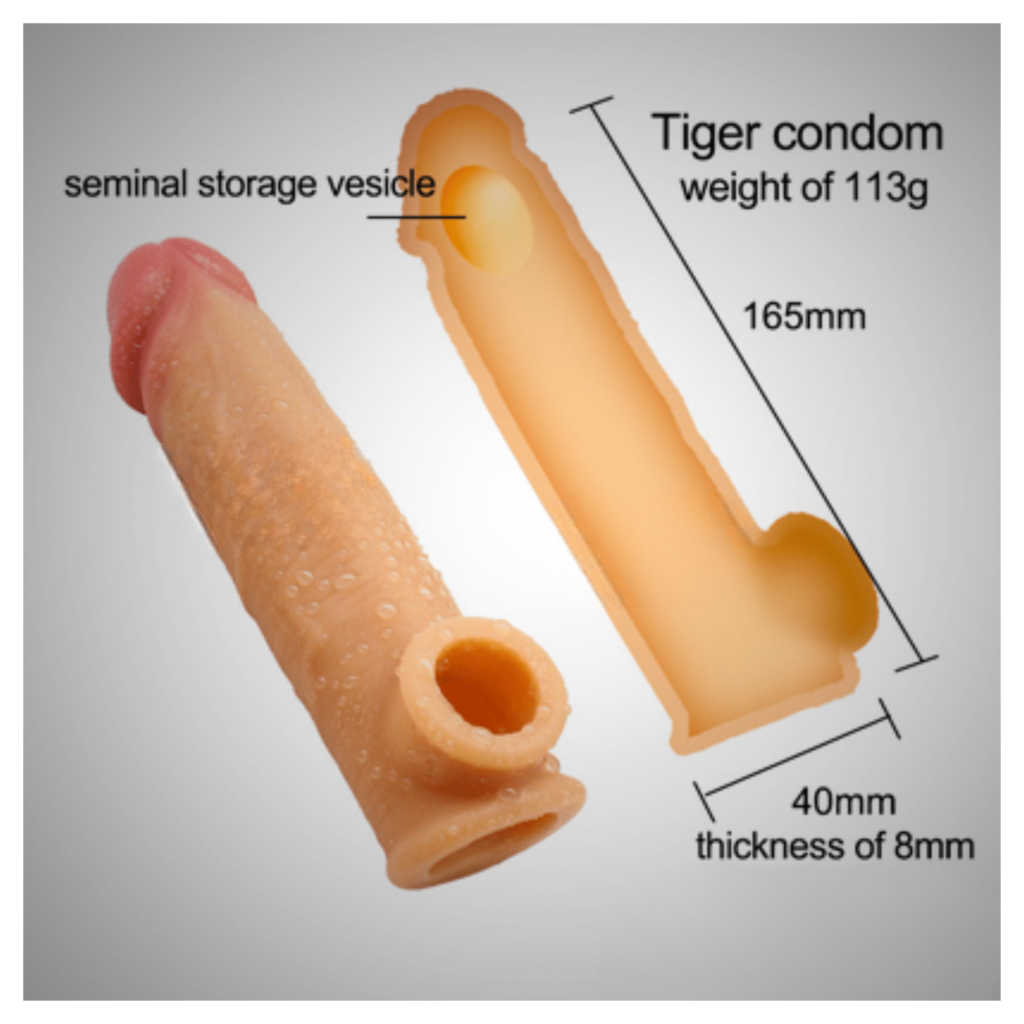 Silicon Penis Sleeve for Penis and Balls - Liquid Silicon