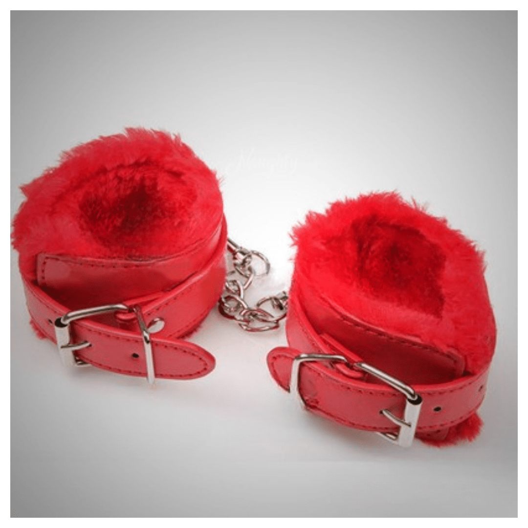 Red Leather Ankle Handcuff