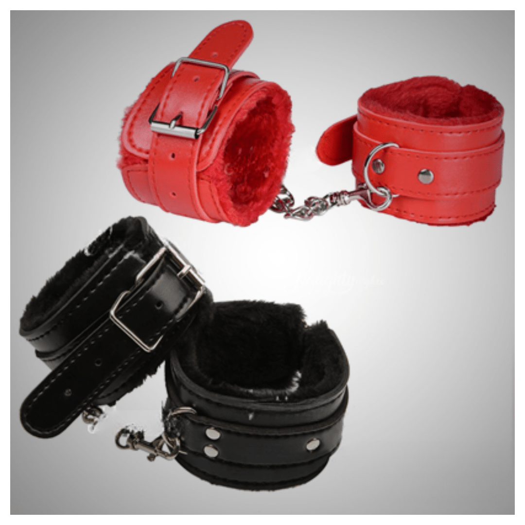 Red Leather Ankle Handcuff - Image 3
