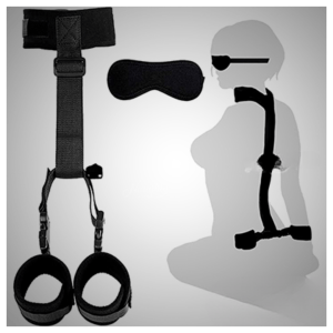 Strict Master Neck To Hand Restrain + Eye Mask