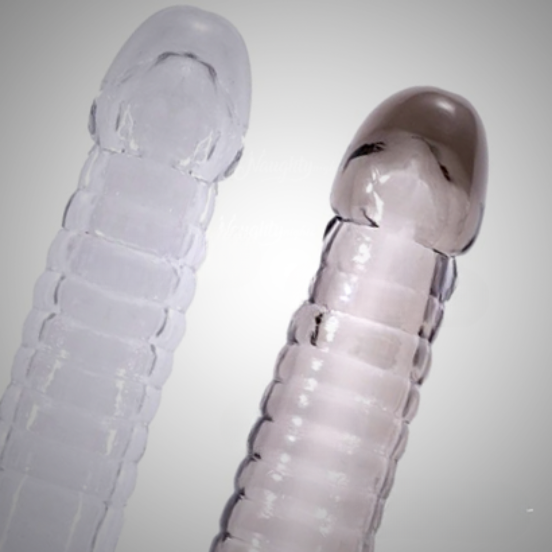 Crystal Clear Aggressive Design Penis Sleeve For Time Delay