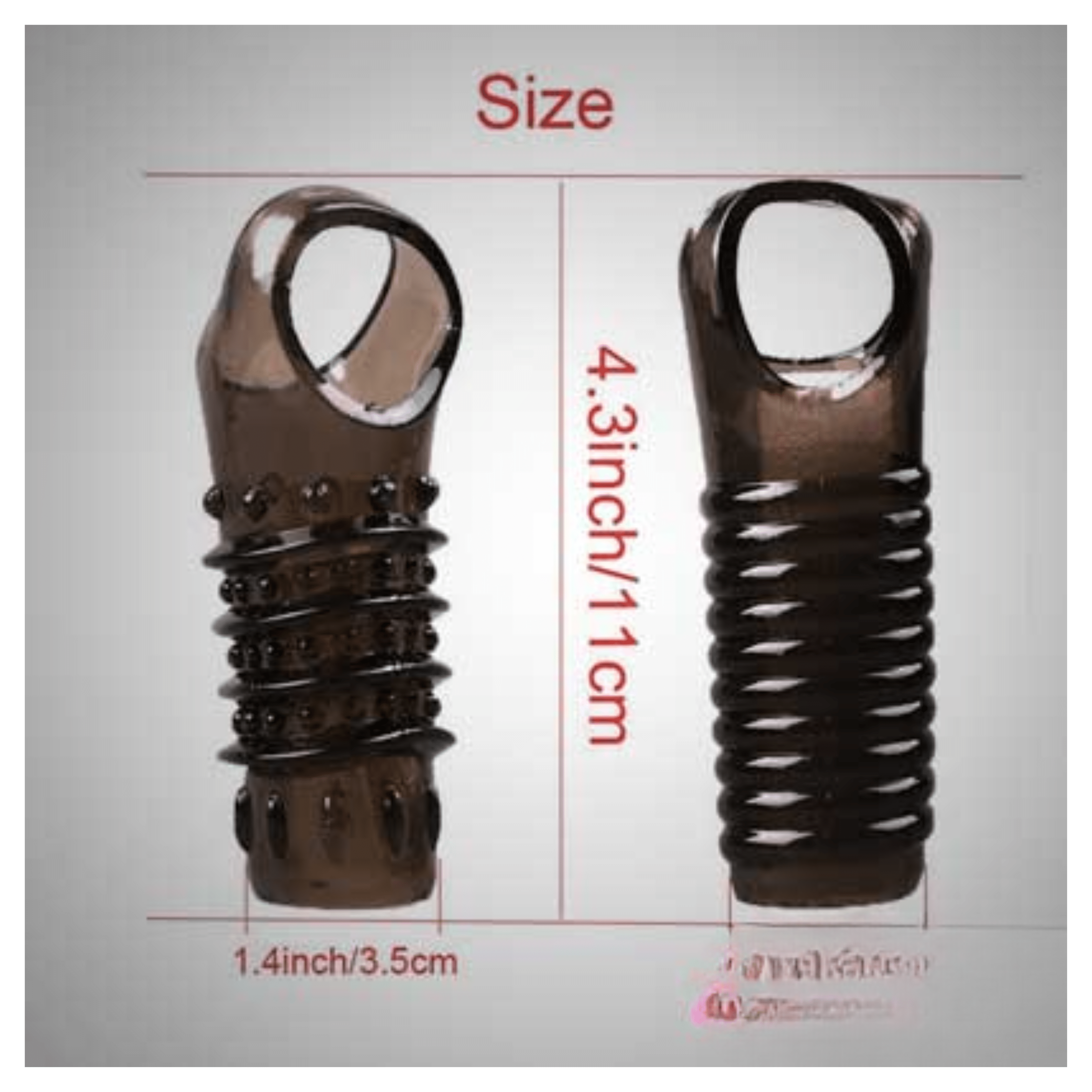 Double Hole Extra Dotted Open End Silicon Penis Sleeve For Extra Time Delay And Strong Erection - Image 4