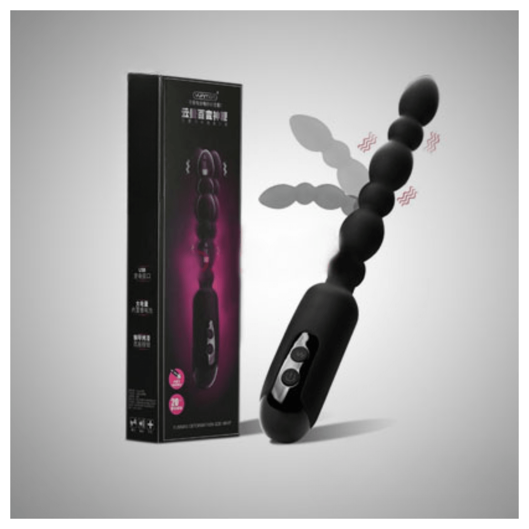 Multi speed Flexible Vibrating Anal Beads - USB Charging