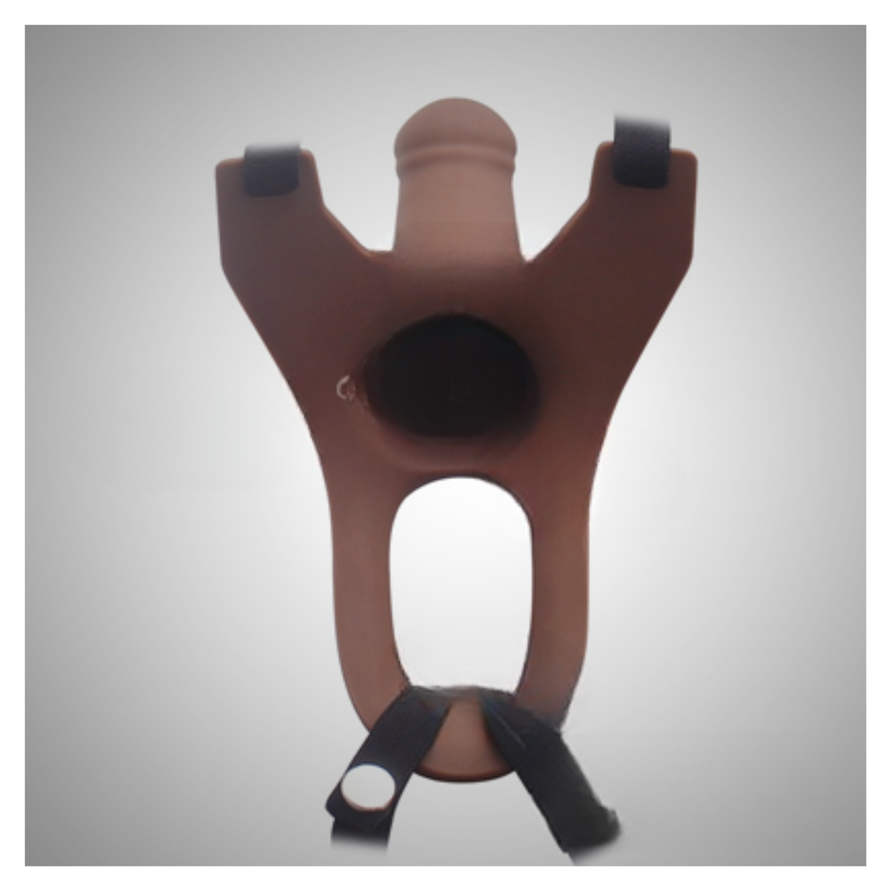 7 Inch Brown Hollow Strap-on Dildo for Men - Image 4