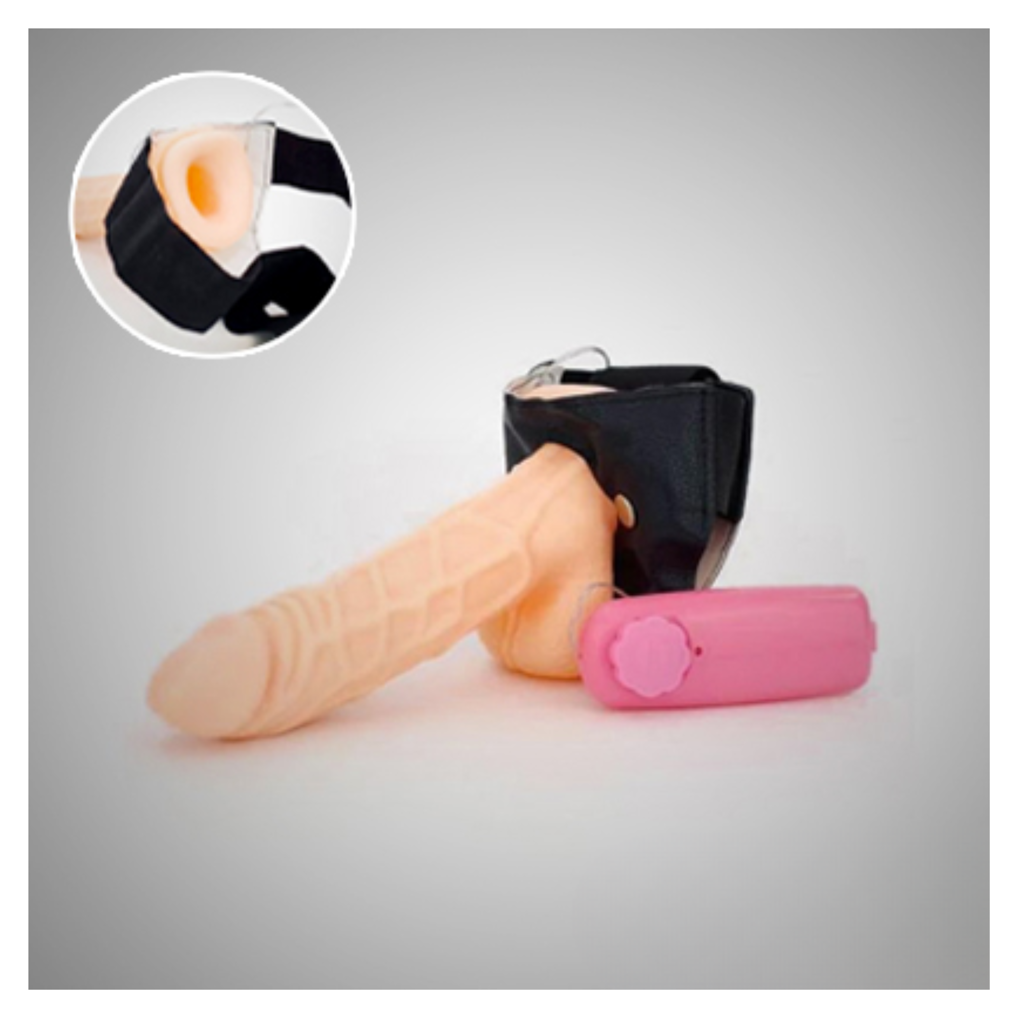 Hollow Strap On Dildo With Vibration
