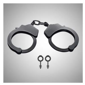 Cufflove Metal Handcuffs - Black