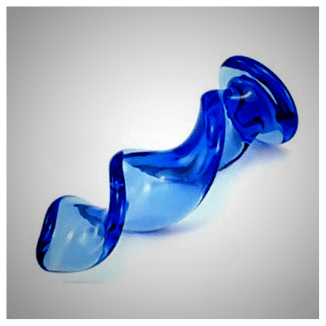 Crystal Curve Blue Anal Plug - Image 4
