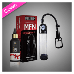 Penis Enlargement Combo - Powerful Pump + Oil