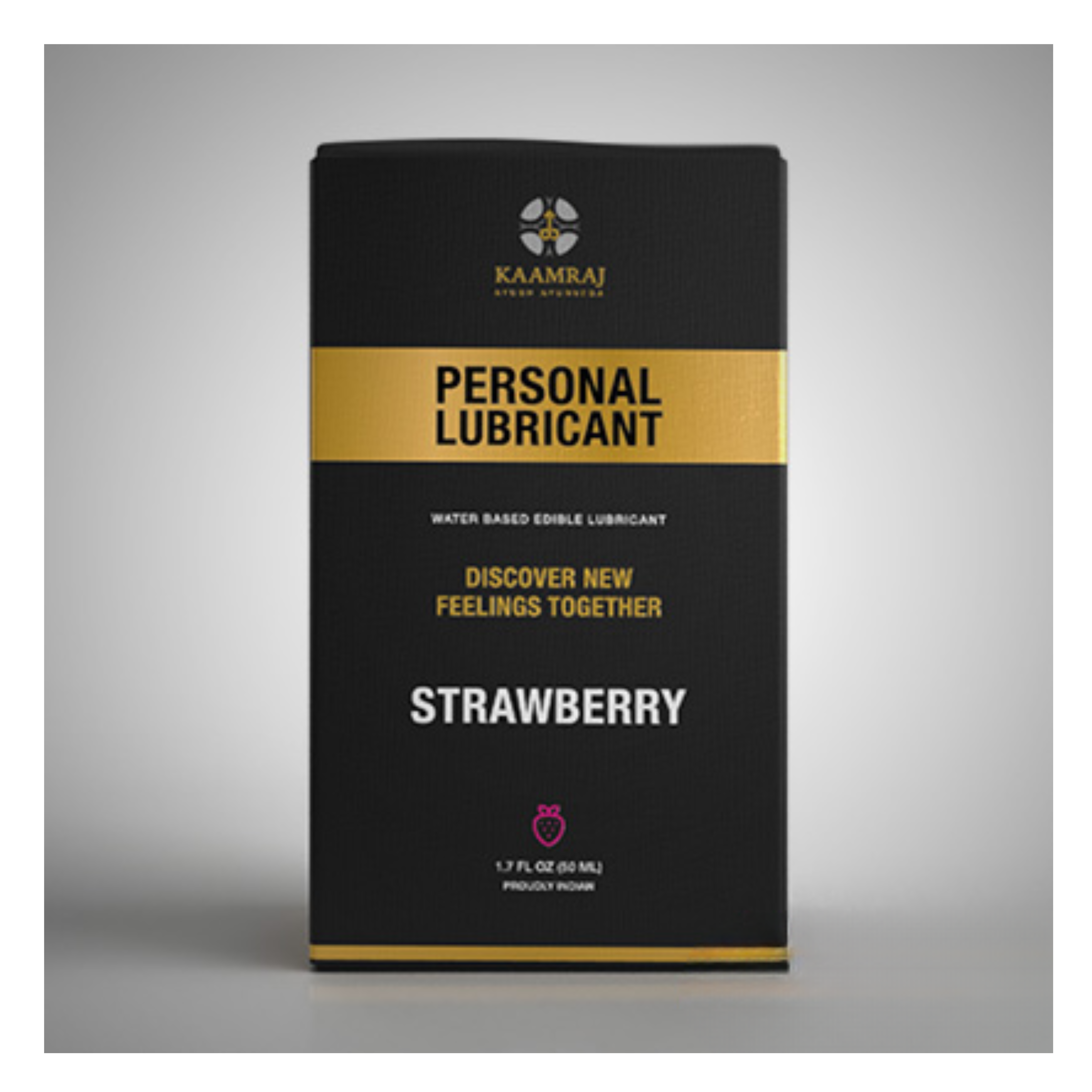 Kaamraj Strawberry Flavoured Edible Water Based Lubricant - 50 ML - Image 3