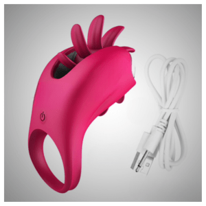 Multi Purpose Vibrator Licker Penis Pussy Ring Rotation Oral USB Rechargable