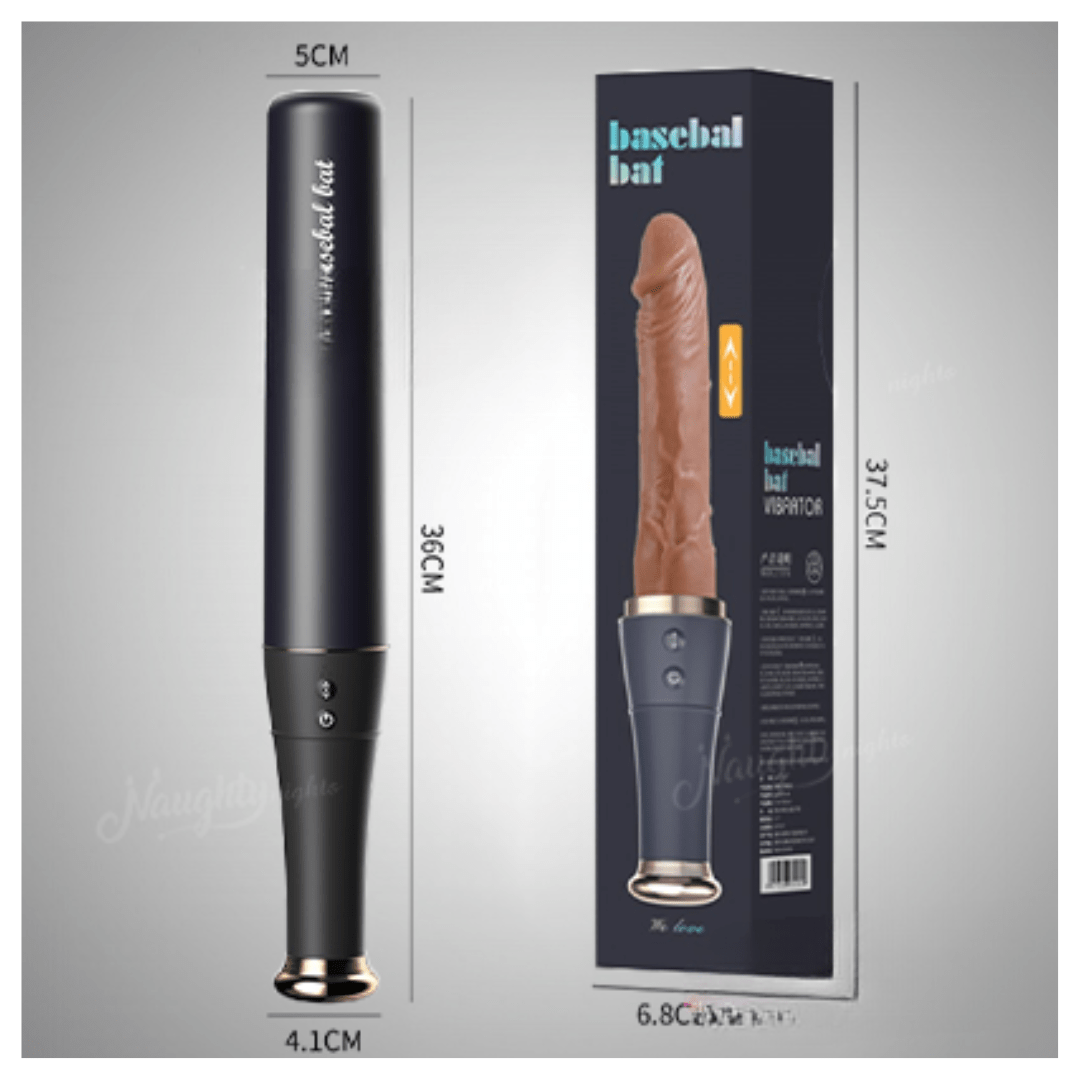 Home Run Discreet Baseball Bat Shape Thrusting Dildo - Image 4