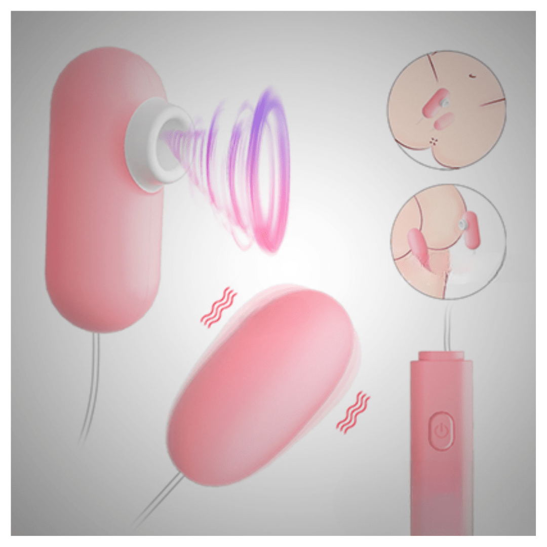 Dual Action Nipple + Egg Vibrator | USB Power