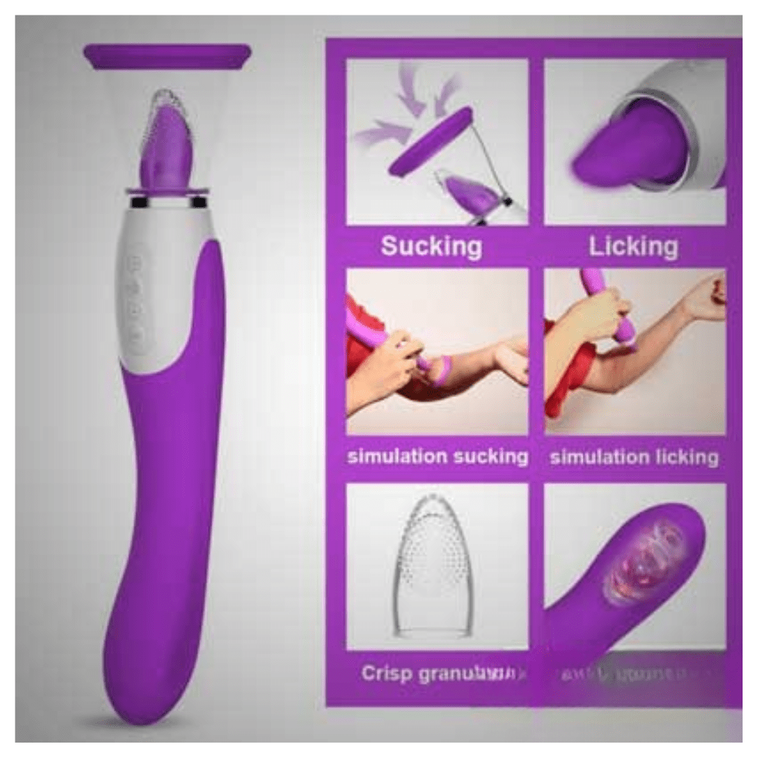 3-in-1 Clitoris Licker Pussy Pump Sucker G-spot Vibrator - Image 4