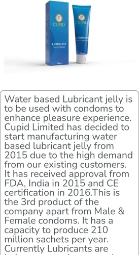 CuPiD Water Based LUBRICANT, Model Grade: 5ml Sachet 82 ml Tube - Image 6